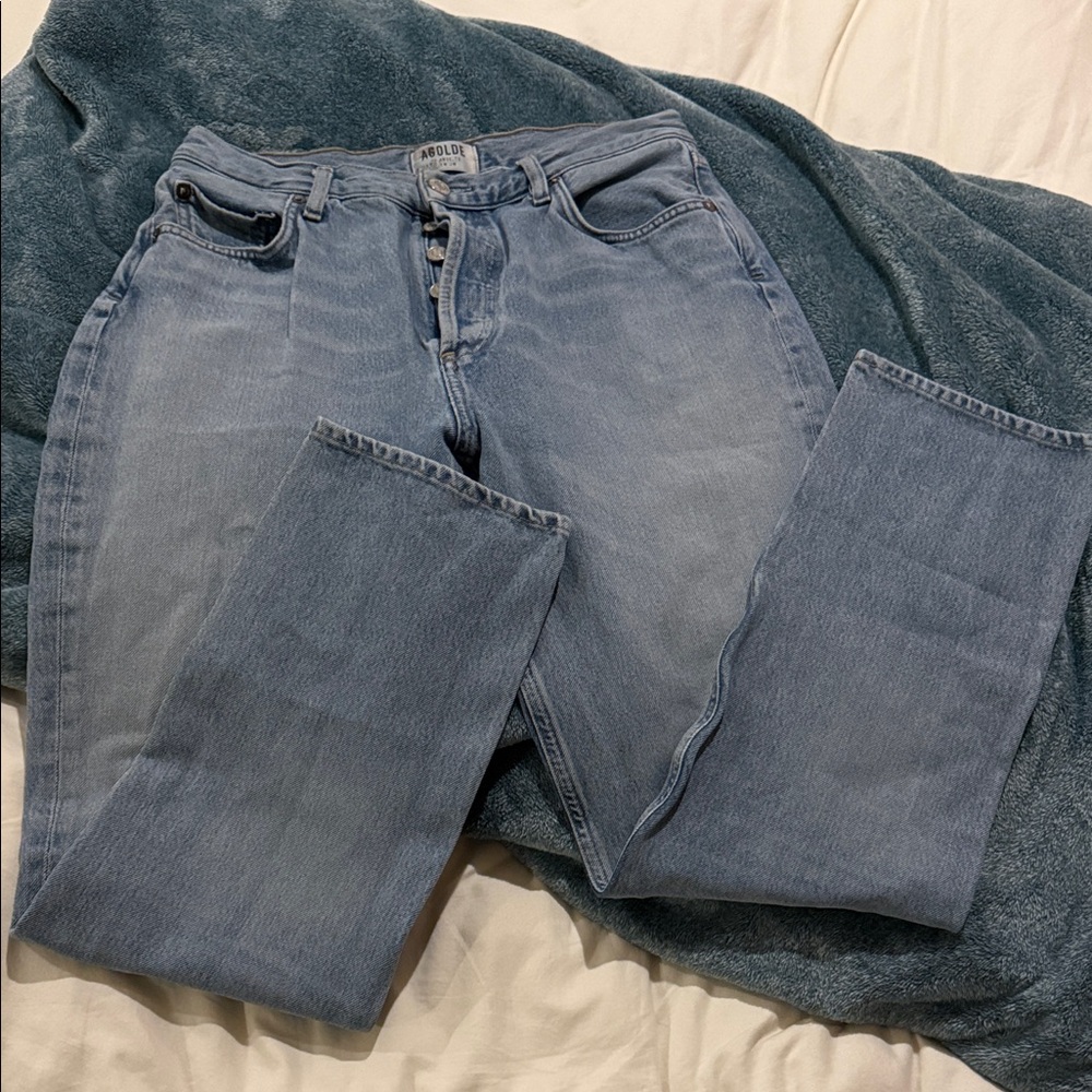 Agolde Women’s Straight Jeans in Light Blue